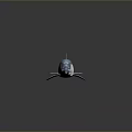 Blue And White Dolphin Model With Glossy Surface And Detailed Design On Gray Background