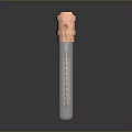 Transparent Glass Tube With Copper Top And Red Scale Markings
