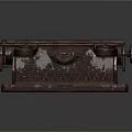 Old-Fashioned Vintage Rusty Mechanical Typewriter With Classic Design And Metal Keys