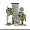 Linsi Aesthetic Floral Installation With Bamboo Yellow Flowers And Green Decorations