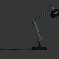 Modern Lighting Combination with Adjustable Metal Arm Round Base Blue Black Desk Lamp Design
