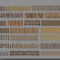 Various Styles of Decorative Garden Fence With Wooden Bamboo and Woven Designs
