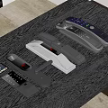Various Smart Door Locks With Keypad And Fingerprint On Wooden Tabletop