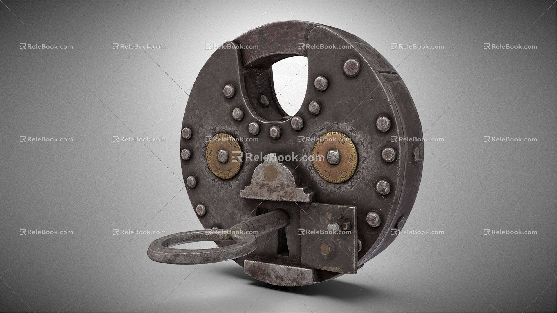 Industrial LOFT Lock Padlock Password Padlock 3d model