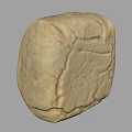 Fresh Homemade Square Bread With Creamy Yellow Cracked Surface Rustic Appearance