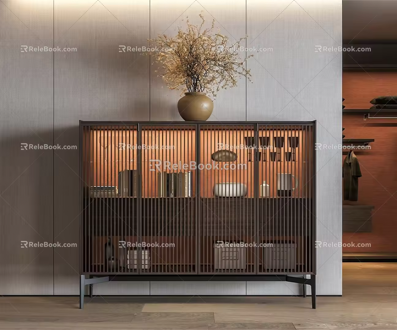 New Chinese Middle Ancient Sideboard 3d model