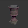 Elegant Decorative Sandstone Flower Pot With Carved Design For Garden Plants