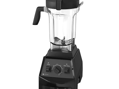 Powerful Black Kitchen Blender With Transparent Jar And Control Panel 3d model