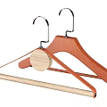 Orange Brown Flocked Hangers With Wooden Accent Curved Shoulders And Metal Hooks For Adult Clothing