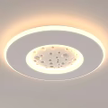 Modern Round Ceiling Light With Illuminated Edge And Perforated Center For Soft Lighting 3d model