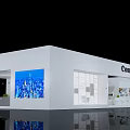 Cottiia Showroom Interior With White Display Cabinets And Modern Design Features 3d model
