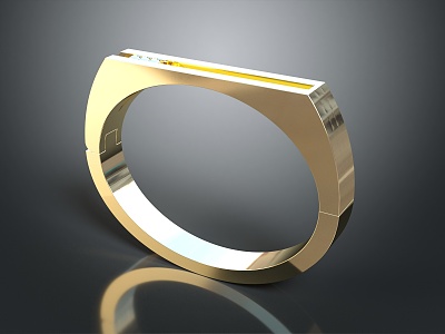 Modern Ring Diamond Ring Gem Ring 3d model