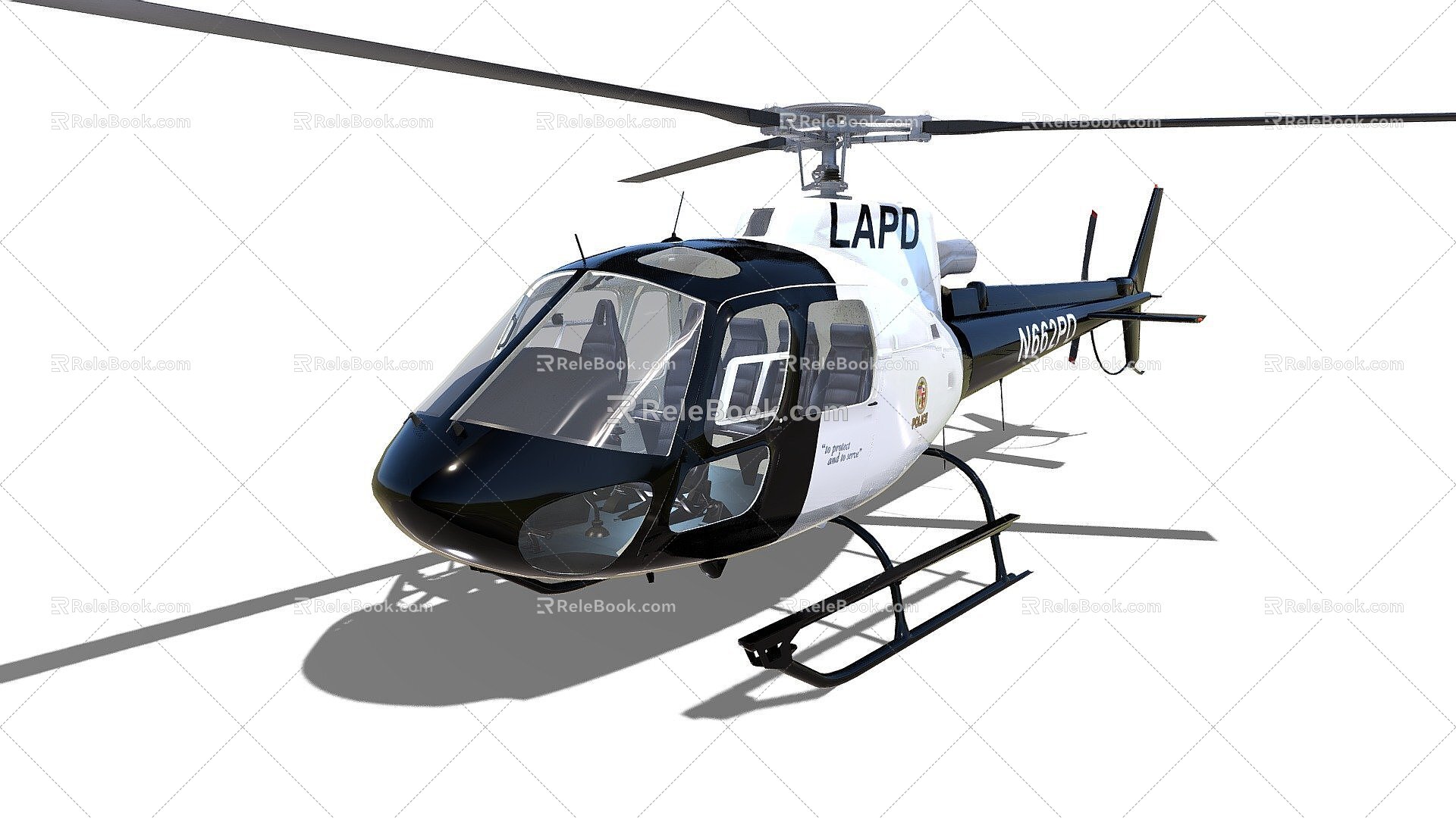 Police Helicopter 3d model