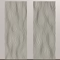 Modern 3D Decorative Wall Panel With Wavy Texture For Home Interior Design 3d model