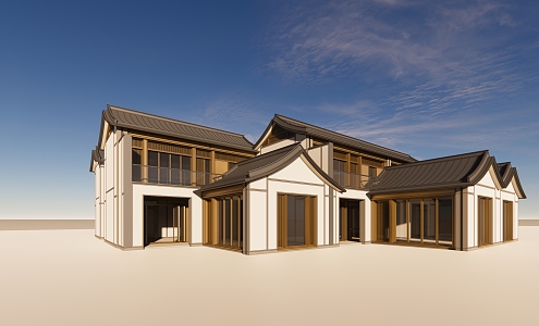 New Chinese Style Villa 3d model