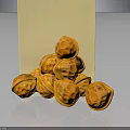 Fresh Orange Ridged Food Snacks Stacked In Front Of Paper Bag