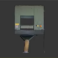 Industrial Dust Collection Equipment With Yellow Flexible Hose And Control Panel