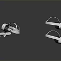 Modern VR Headsets With Controllers For Immersive Computer Gaming Experience Design 3d model