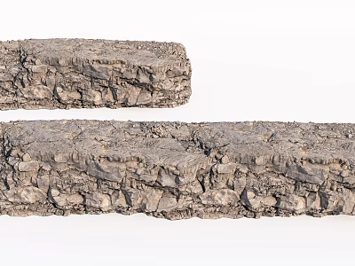 Decorative Natural Stone Wood Material With Rough Surface Texture For Interior Design 3d model