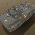 Ukrainian Army Tank BMP-2 Infantry Fighting Vehicle Armored Vehicle Reconnaissance Vehicle Armored Carrier Tracked Armored Vehicle Low Face Number Low Model Simple Model Game 3d model