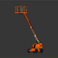Orange Mobile Wheeled Telescopic Boom Lift Industrial Aerial Work Access Platform