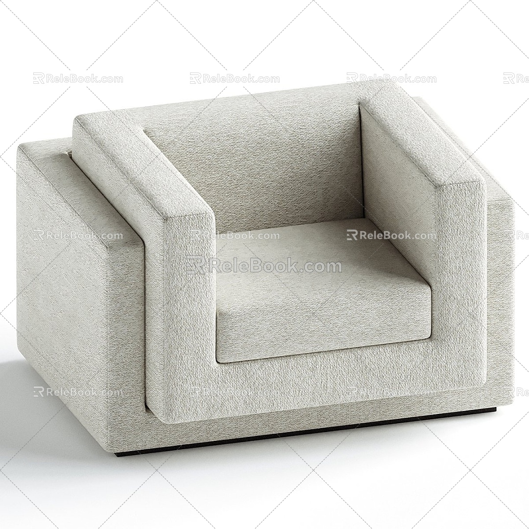 Modern Single Sofa 3d model