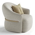 Modern Flou Single Sofa Casual Chair Fabric Sofa 3d model