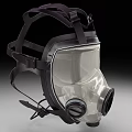 Medical Full Face Respirator With Transparent Shield Adjustable Straps And Filter Cartridges
