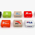 Colorful Branded Shoe Boxes From Multiple Sports Brands For Daily Use