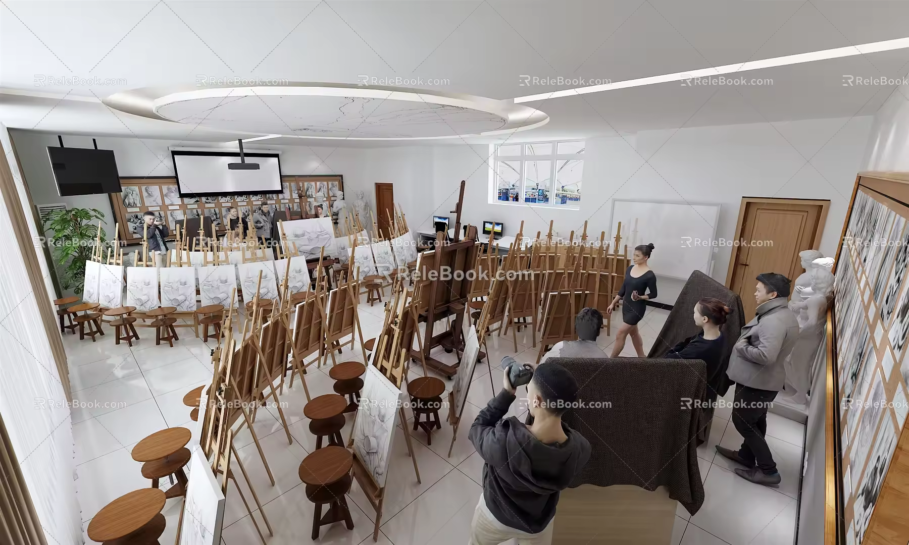 Modern Studio Sketch Classroom Art Classroom Sketch Classroom 3d model