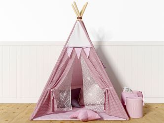 Pink Tent Modern Tent 3d model