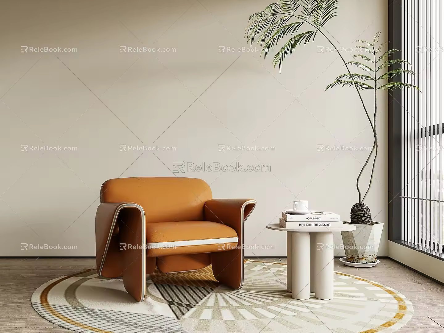 Modern Single Sofa Single Casual Sofa 3d model