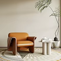 Modern Single Sofa Single Casual Sofa 3d model