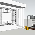 Modern TV Stand With Glass Doors Drawers And Display Shelves In Living Room