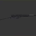 3D Rendered Vintage Metal Weapon With Long Barrel Stock And Magazine
