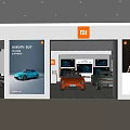Xiaomi Car Showroom Displaying SU7 Series New Models With Colorful EV Exhibits
