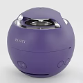 Sony Bluetooth Speakers in Purple Black White Spherical Portable Design