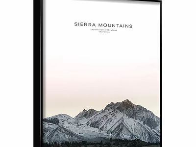 Sierra Mountains Scenic Landscape With Snow Capped Peaks And Mountain Range 3d model