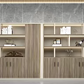 Elegant Modern Bookcase With Open Shelves Books Decorative Items And Lighting
