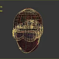 SEBEL Brand Helmet With Red And Black Patterns Goggles And Face Mask Design