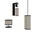 Modern Pendant Lights with Textured Fabric Shades and Sleek Metal Frames in Interior Design