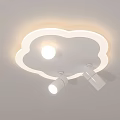Modern Contemporary LED Ceiling Lights Featuring Unique Shapes And Integrated Spotlights 3d model