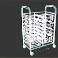 Practical Storage Cart with Metal Frame Handles Multiple Colorful Drawers and Rolling Wheels