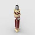 LEGO toy blocks OLD JOE clock tower 3d model