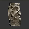 Sculpture Carving With Intricate Spiral Patterns Curled Details And Artistic Handcrafted Design