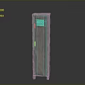 Tall Modern Gray Locker Furniture With Single Door And Ventilation Grille