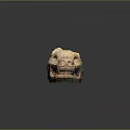 Traditional Stone Beast Head Sculpture With Intricate Carved Details And Texture