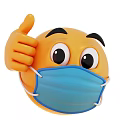 Modern mask cartoon expression cartoon expression 3d model