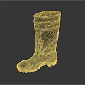 Tall Rain Boots With Rubber Material And Textured Sole Design Detail