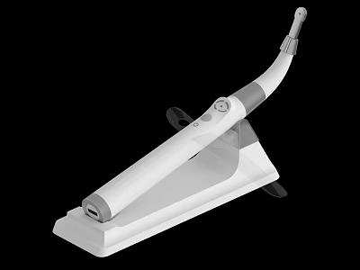White Handheld Medical Device With Probe And Stand For Professional Use 3d model